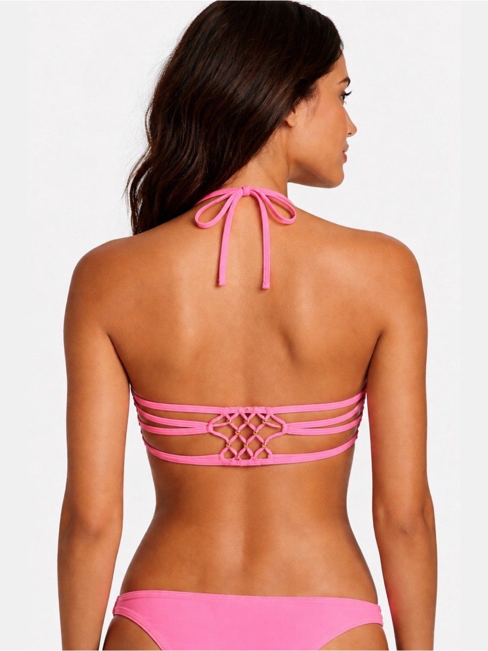 Xhilaration Bandeau Bikini Top Coral